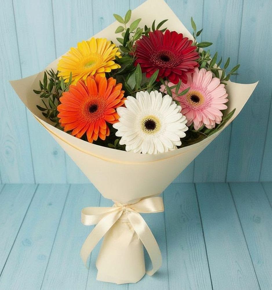 Букет цветов из: Герберы в Заречном Свердловской области