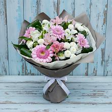 Букет цветов из:  Герберы, Альстромерии и Хризантемы #REPLACE_PRED# Заречном Свердловской области