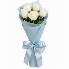 Букет 5 Белых роз Проуд в Заречном Свердловской области