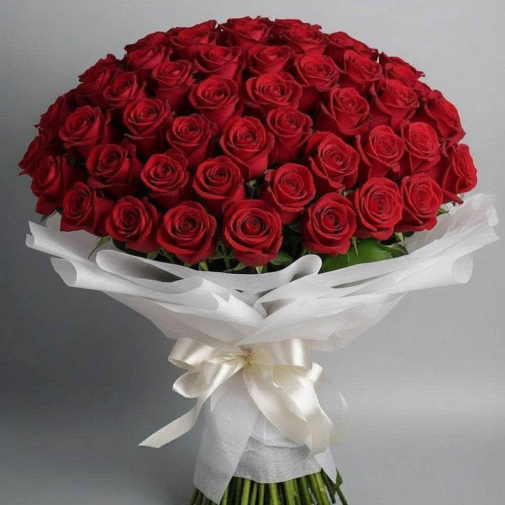Букет 101 Красная роза Блэк Мэджик в Заречном Свердловской области