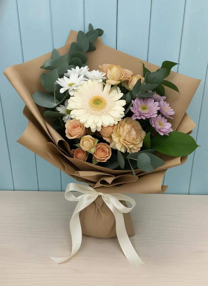 Букет цветов из: Герберы и Хризантемы в Заречном Свердловской области