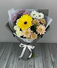 Букет цветов из:  Розы, Герберы и Хризантемы #REPLACE_PRED# Заречном Свердловской области