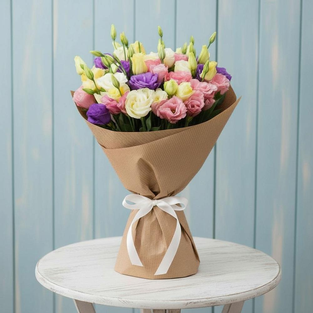 Букет цветов из: Лизиантусы в Заречном Свердловской области